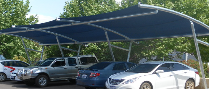 Shade over a commercial carpark image