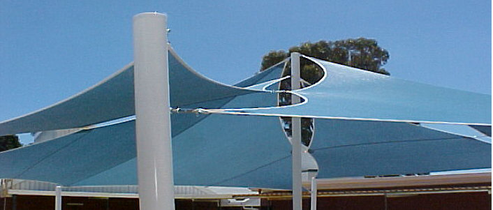 Large area covered by multiple sails image